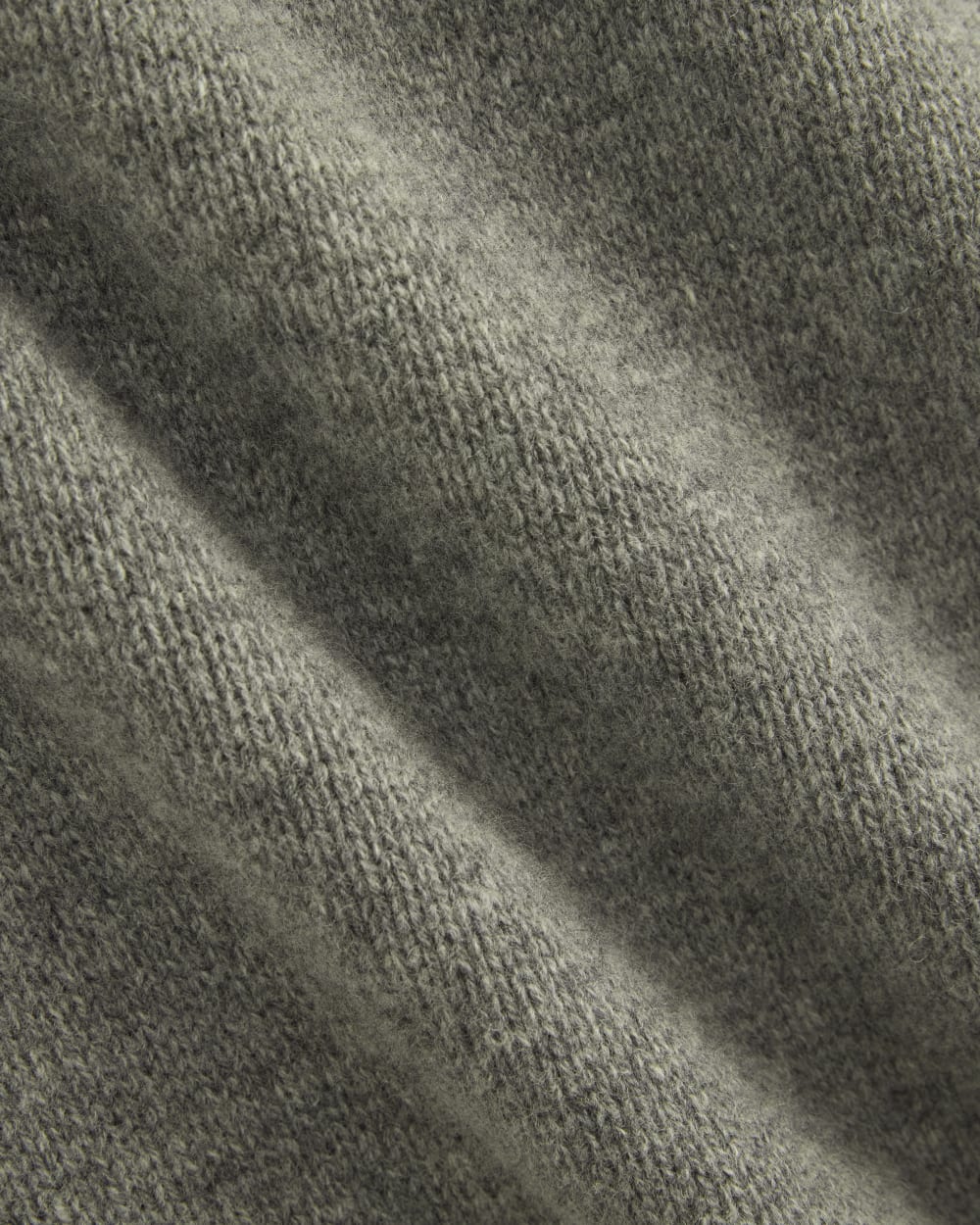 Sweater Mini Dress in Luxe Merino in Heathered Mid-Grey — detail view