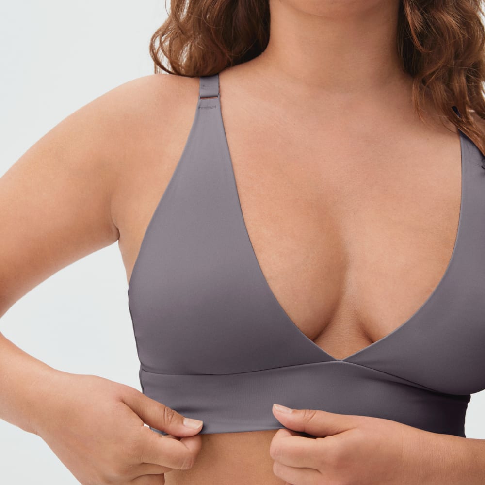 The Invisible Bra in Plum Grey — front view