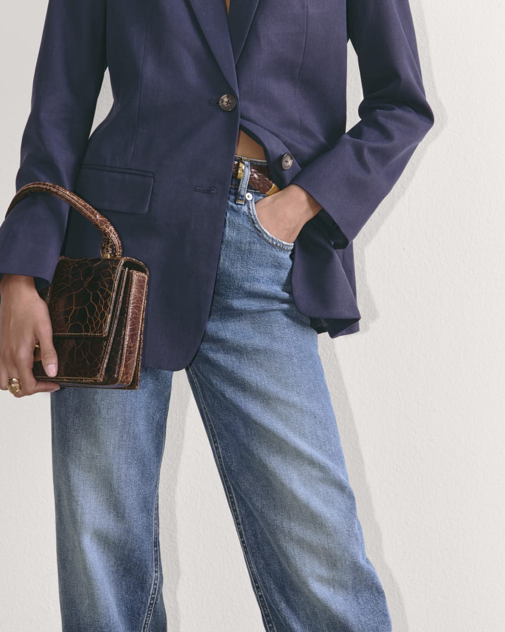 The Way-High® Jean in Mid Indigo — detail view