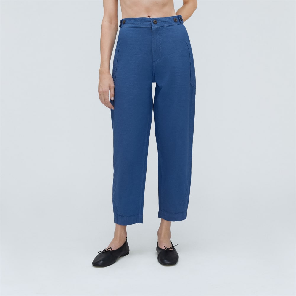 The Fatigue Barrel Pant in Deep Blue — alternate view