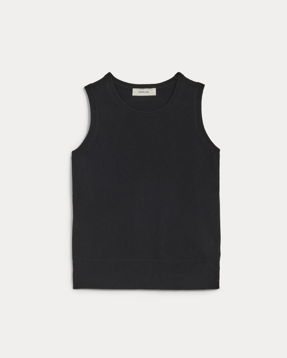 The Classic Tank in Cashmere in Black — alternate view