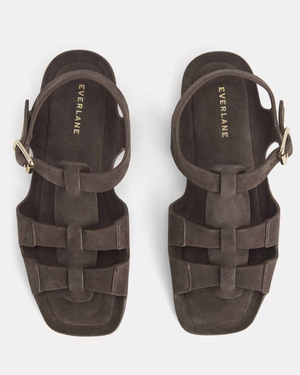 Made in Italy Opanka Sandal in Cacoa Suede — detail view