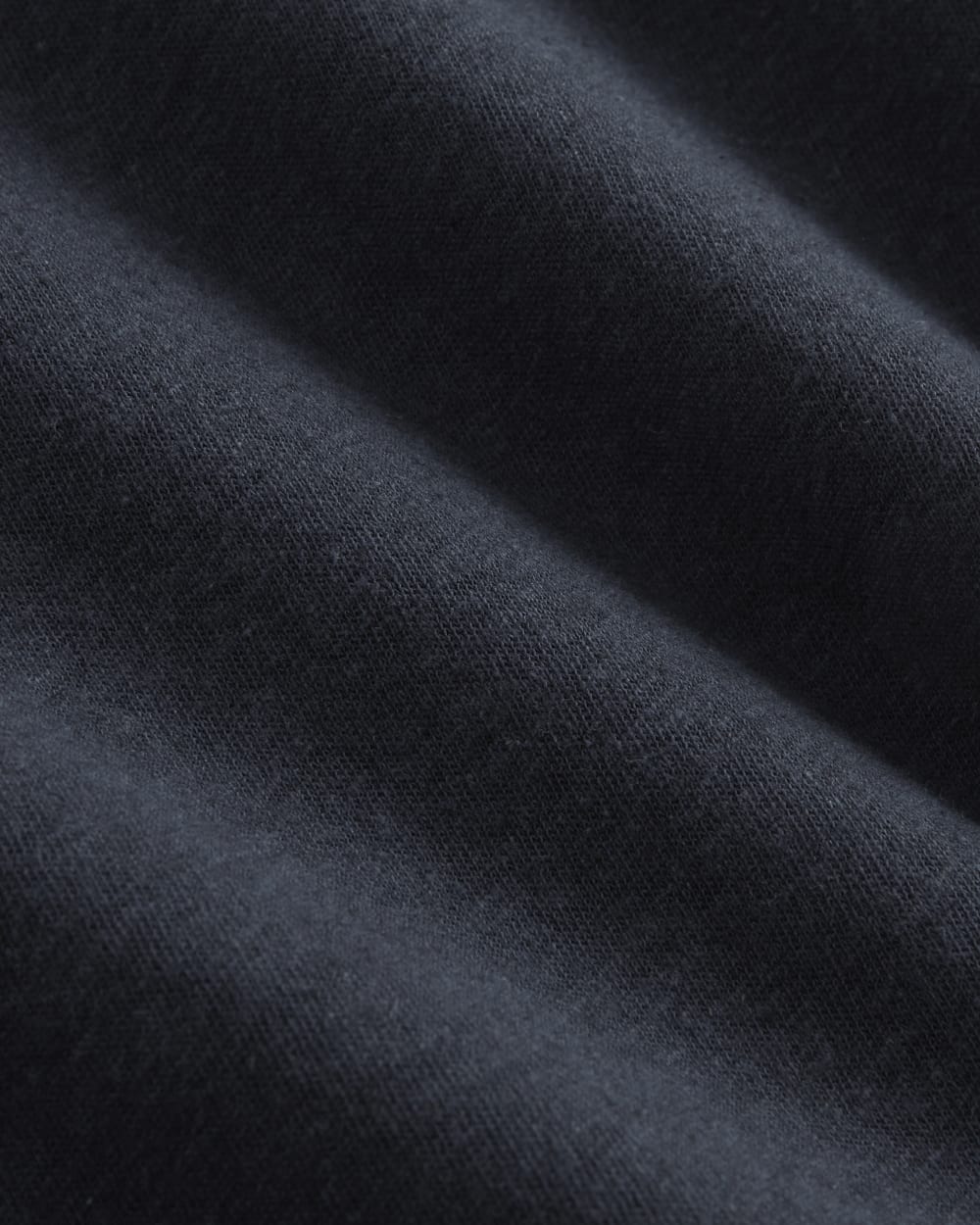 The Box-Cut Tee in Cotton Linen in Navy — detail view