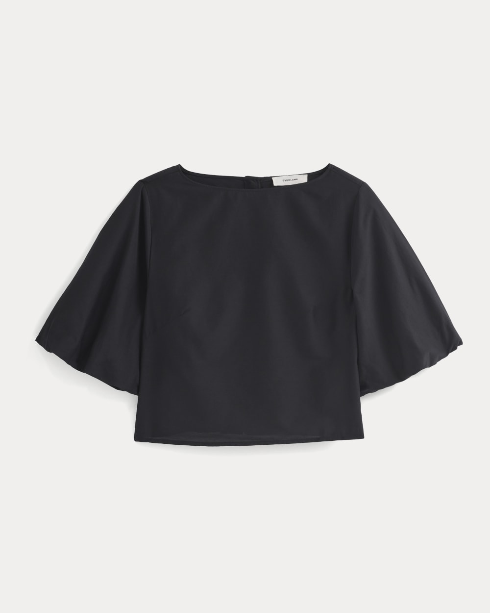 Bubble-Sleeve Top in Black — alternate view