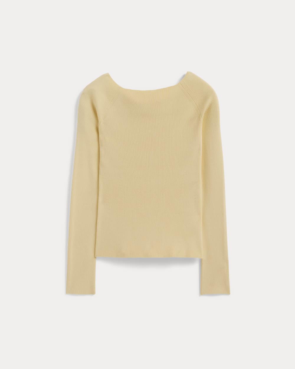 The Knit Boatneck Top in Banana Crepe — alternate view