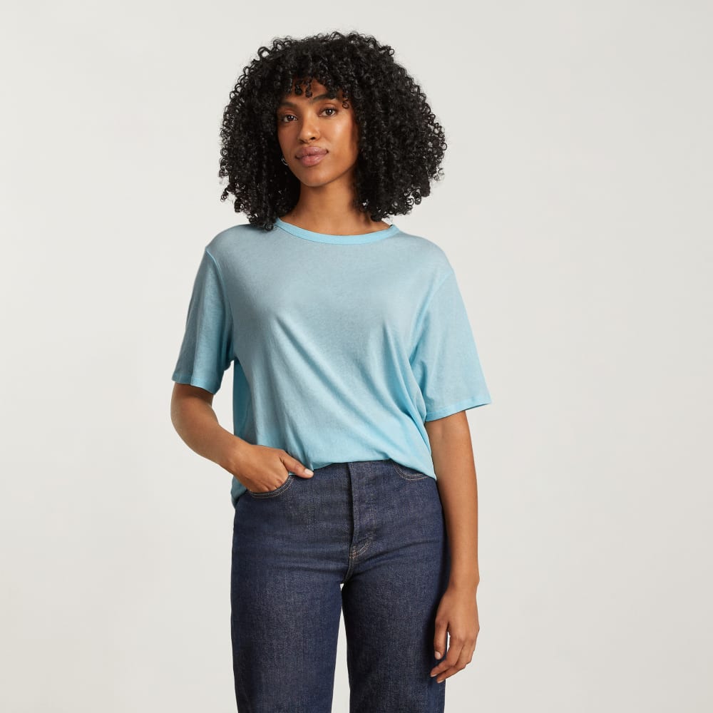 The Air Tee in Ice Blue — alternate view