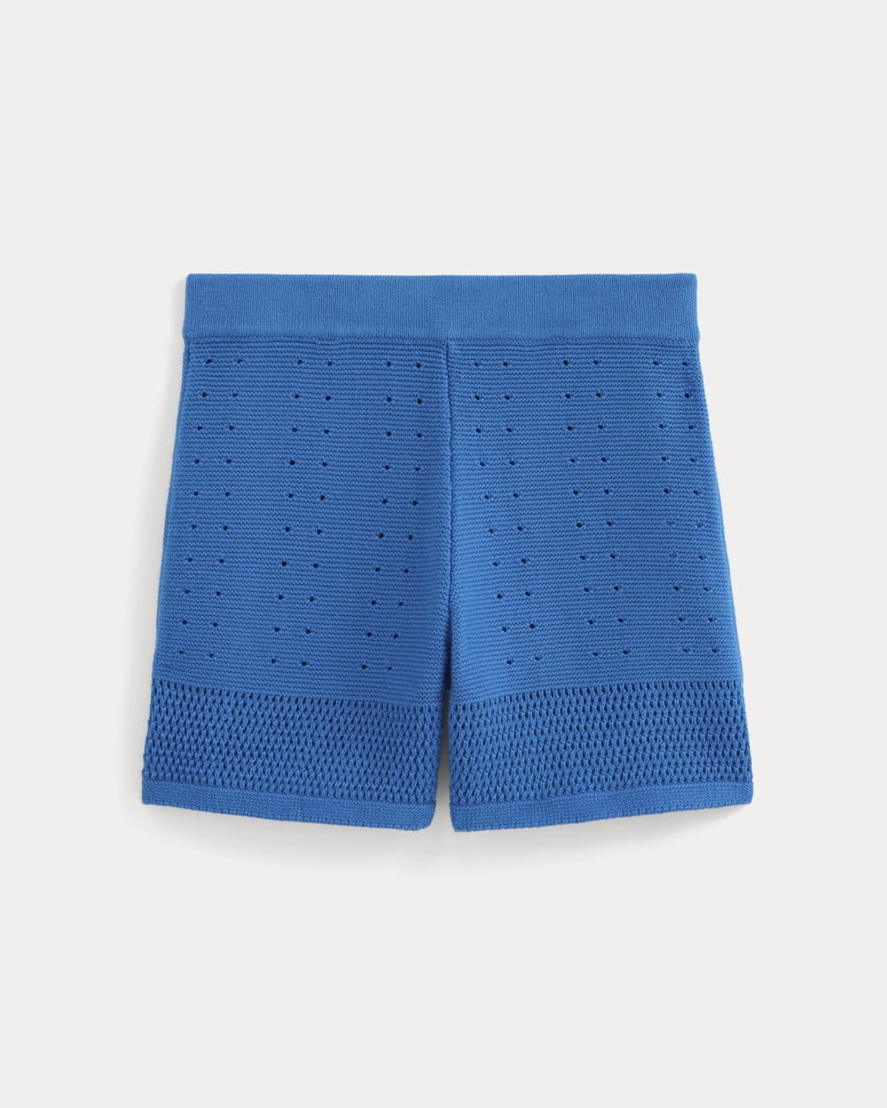 Open-Knit Short in Everyday Cotton in Imperial Blue — alternate view