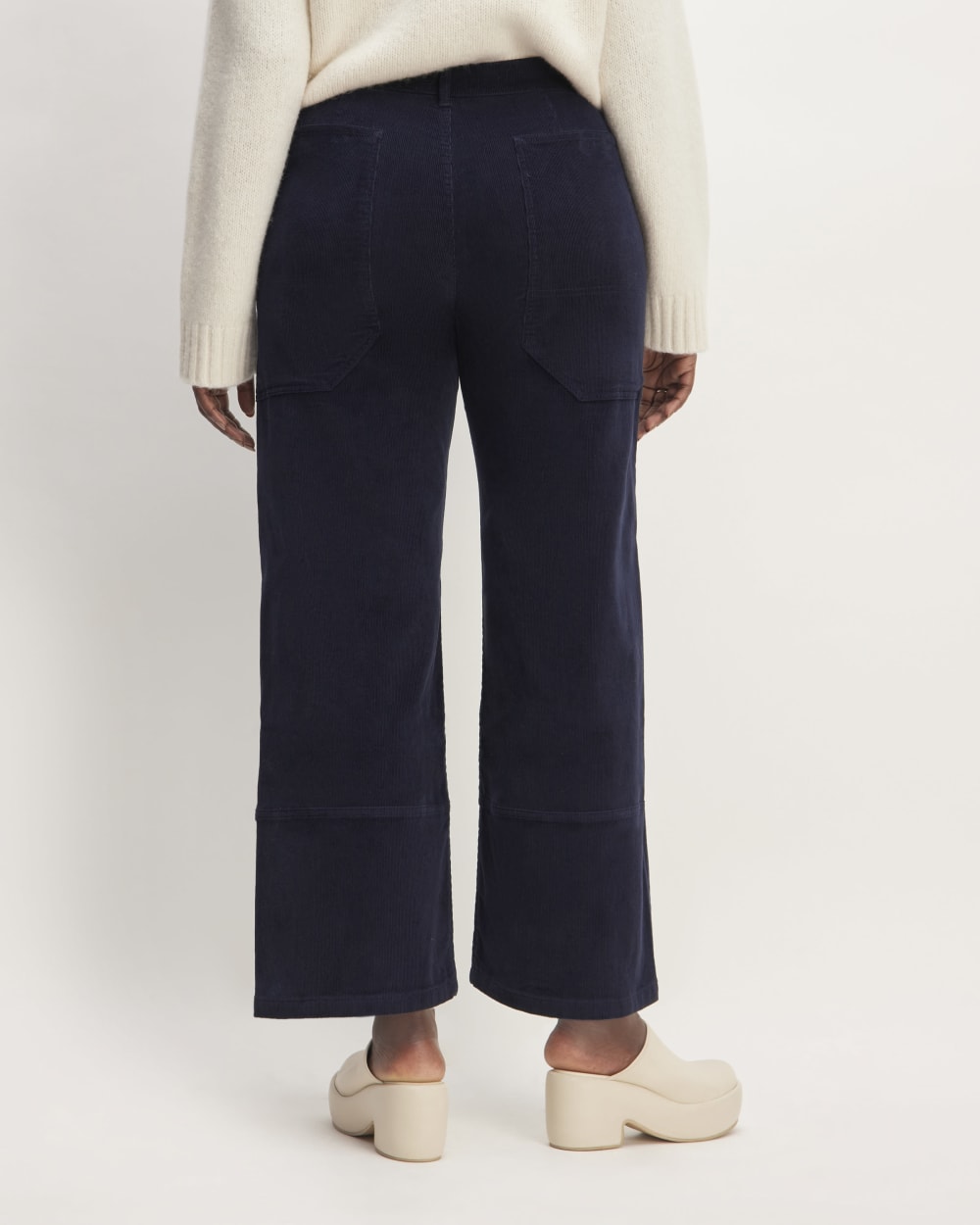 The Corduroy Gardener Pant in Navy — detail view