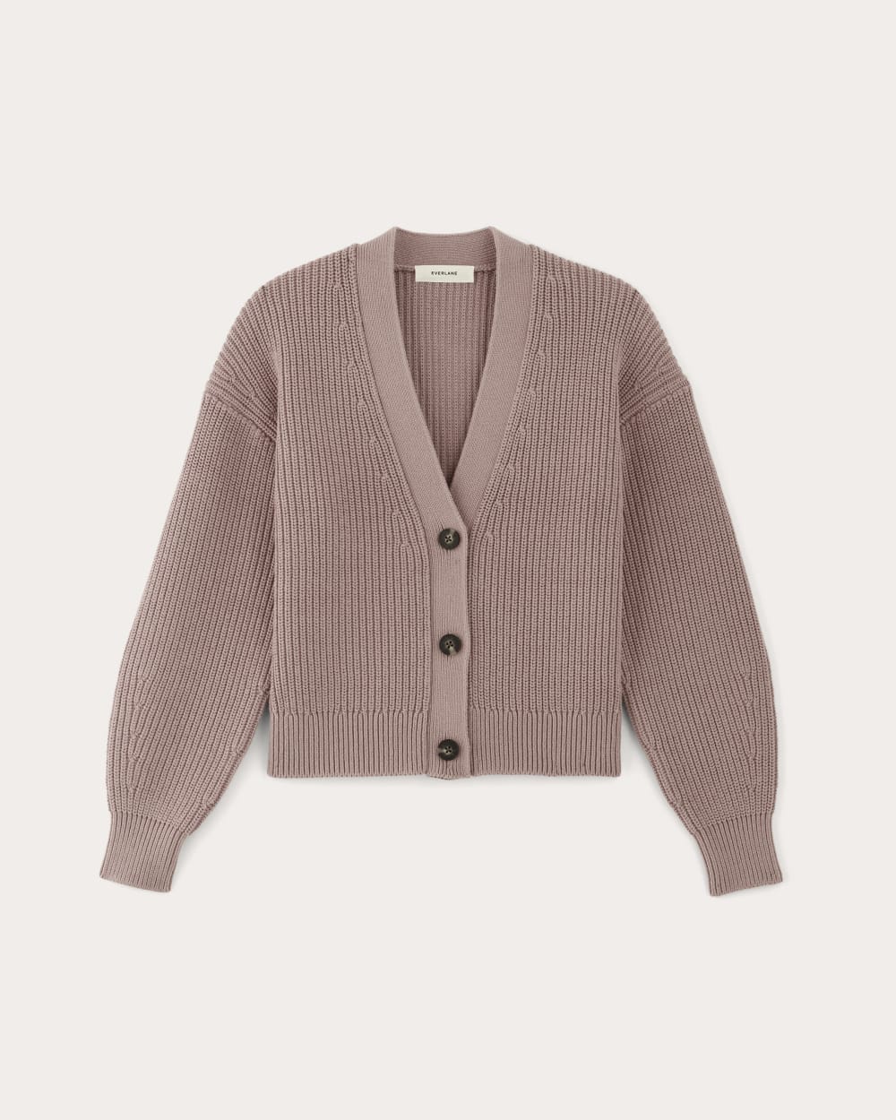 The Boxy Cardigan in Everyday Cotton in Dusty Rose — alternate view