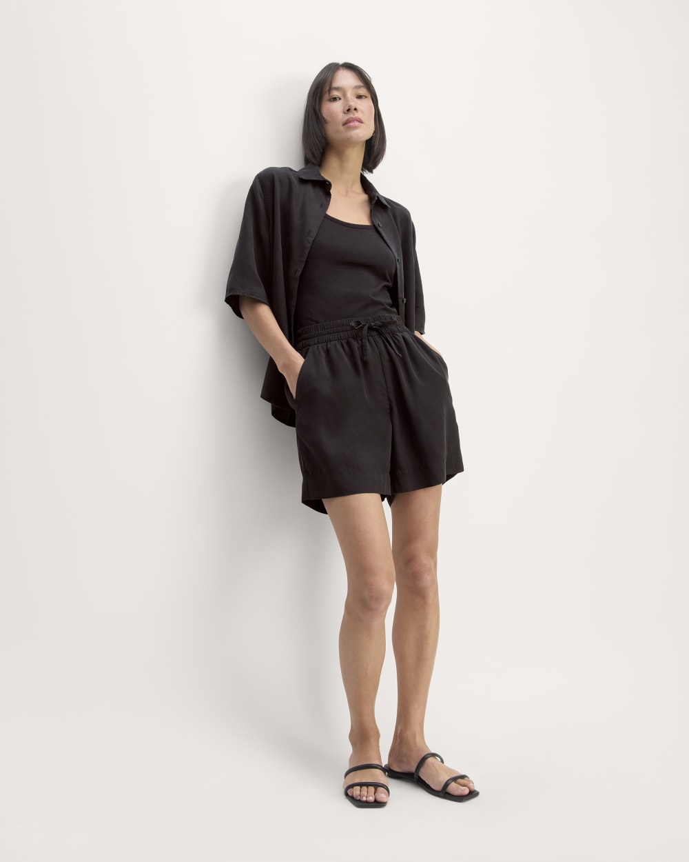 The Vacation Short in Black — front view