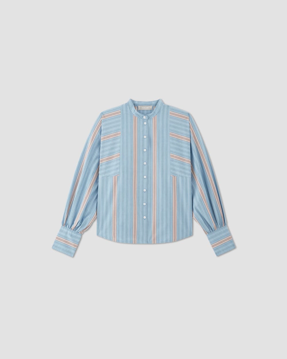 The Oversized Raglan Shirt in Parisian Blue / Black / Rusted Red / Bone — alternate view