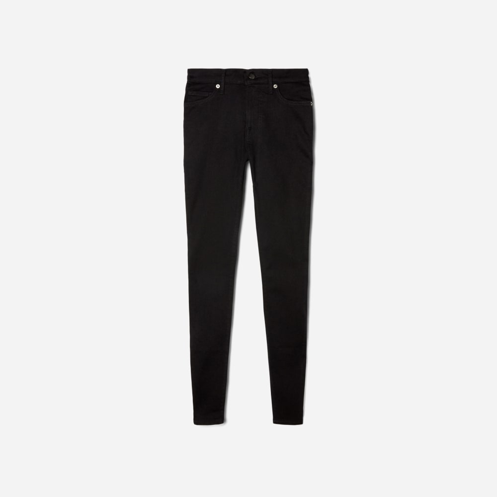 The Mid-Rise Skinny Stretch Jean in Black — alternate view