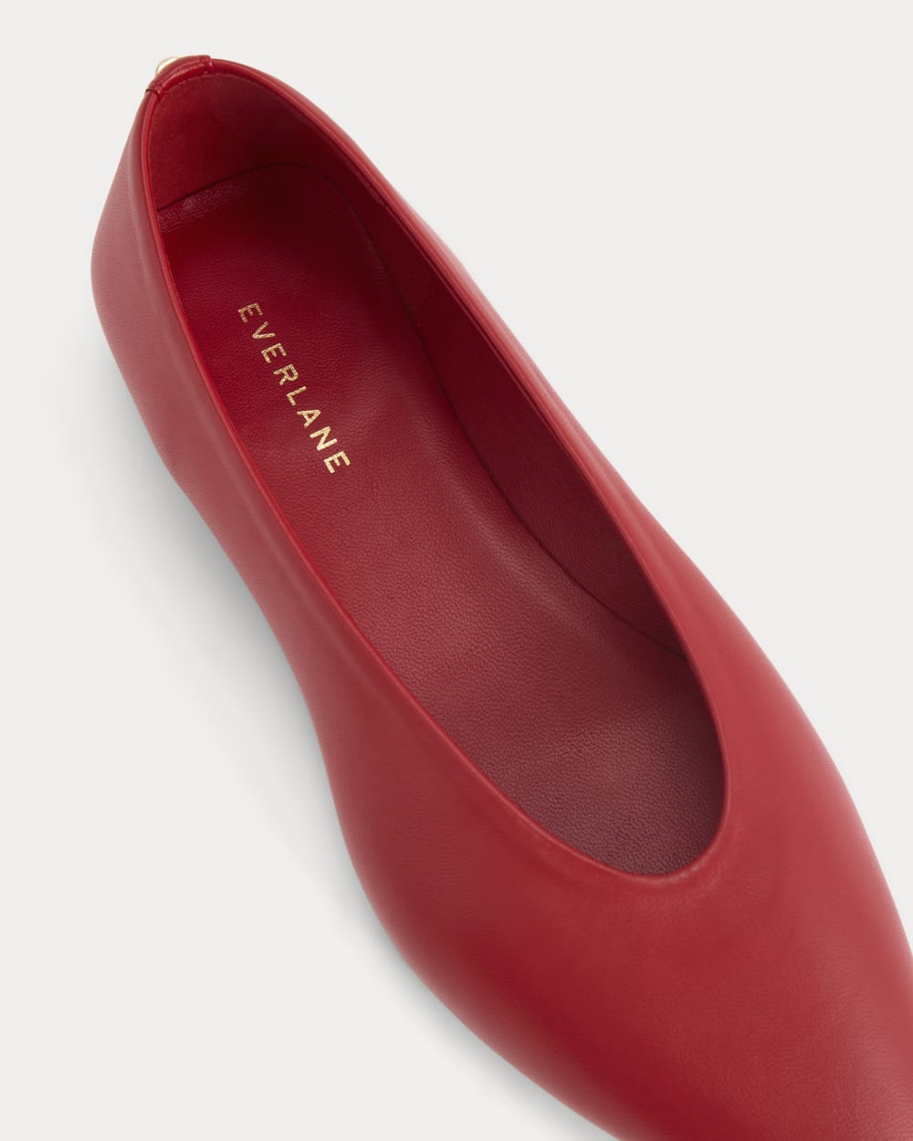 Made in Italy Almond-Toe Flat in Rosa Red — alternate view