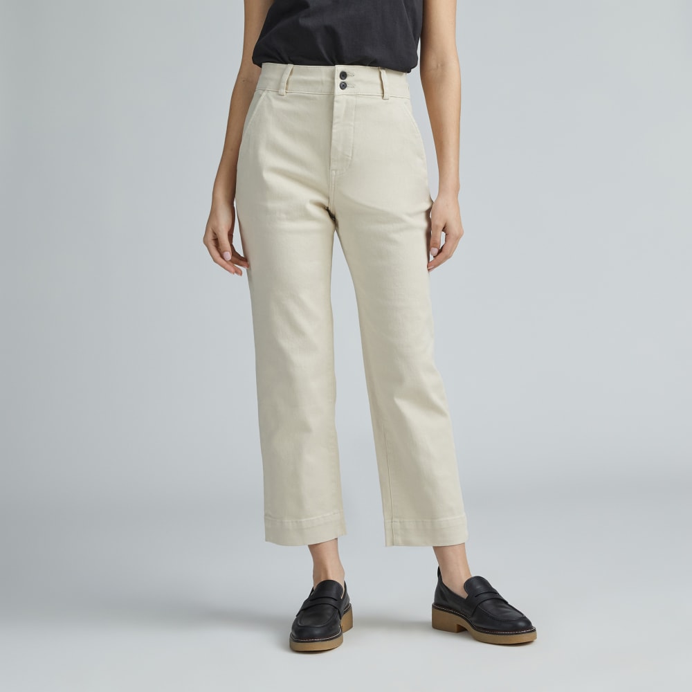 The Organic Straight-Leg Pant in Pumice Stone — detail view