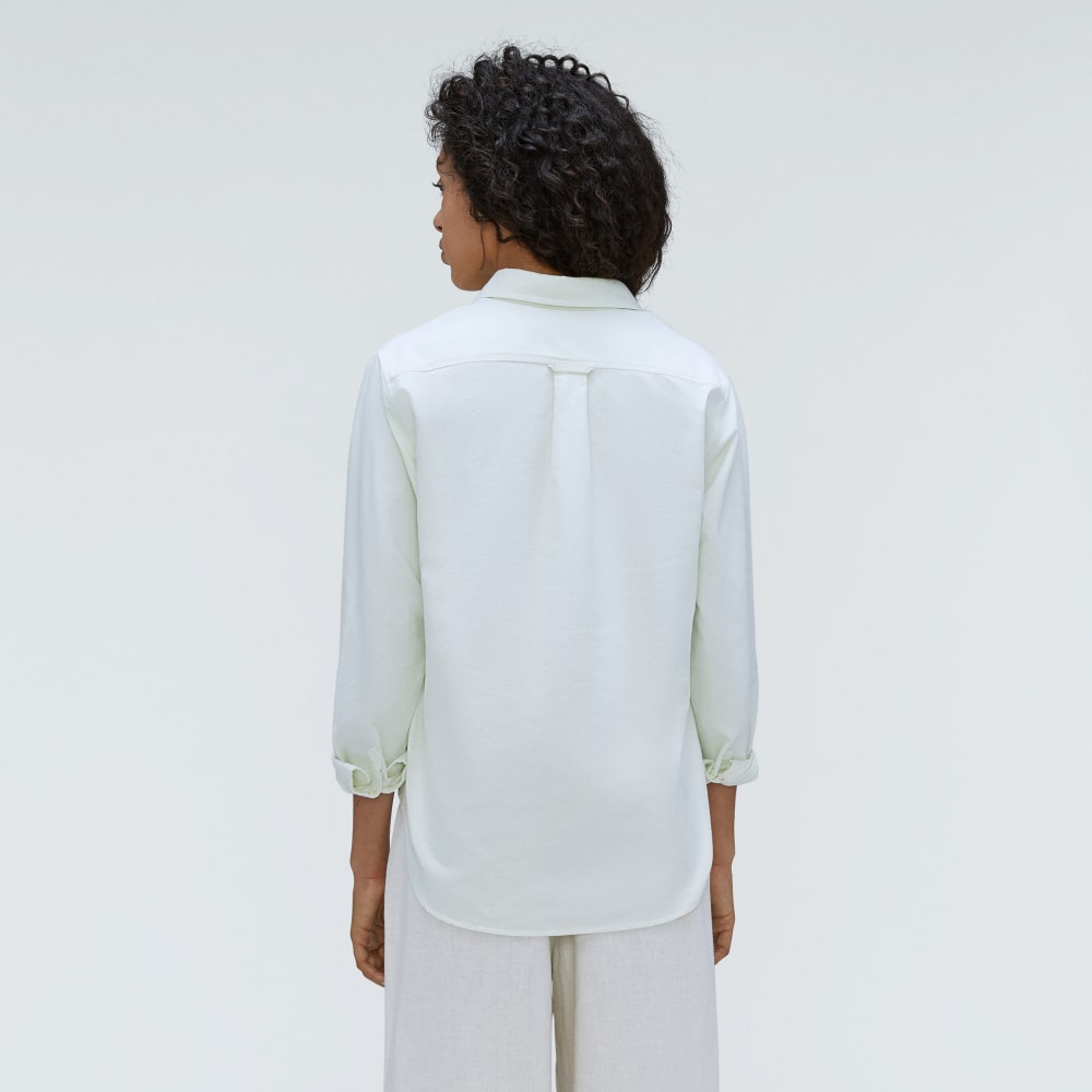 The Must-Have Oxford Shirt in Seafoam Green — detail view