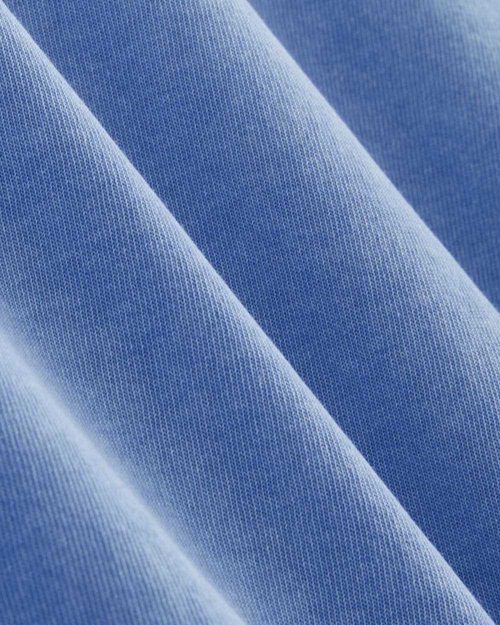 The Off-Duty Long-Sleeve Tee in Granada Sky Blue Garment Dye — detail view