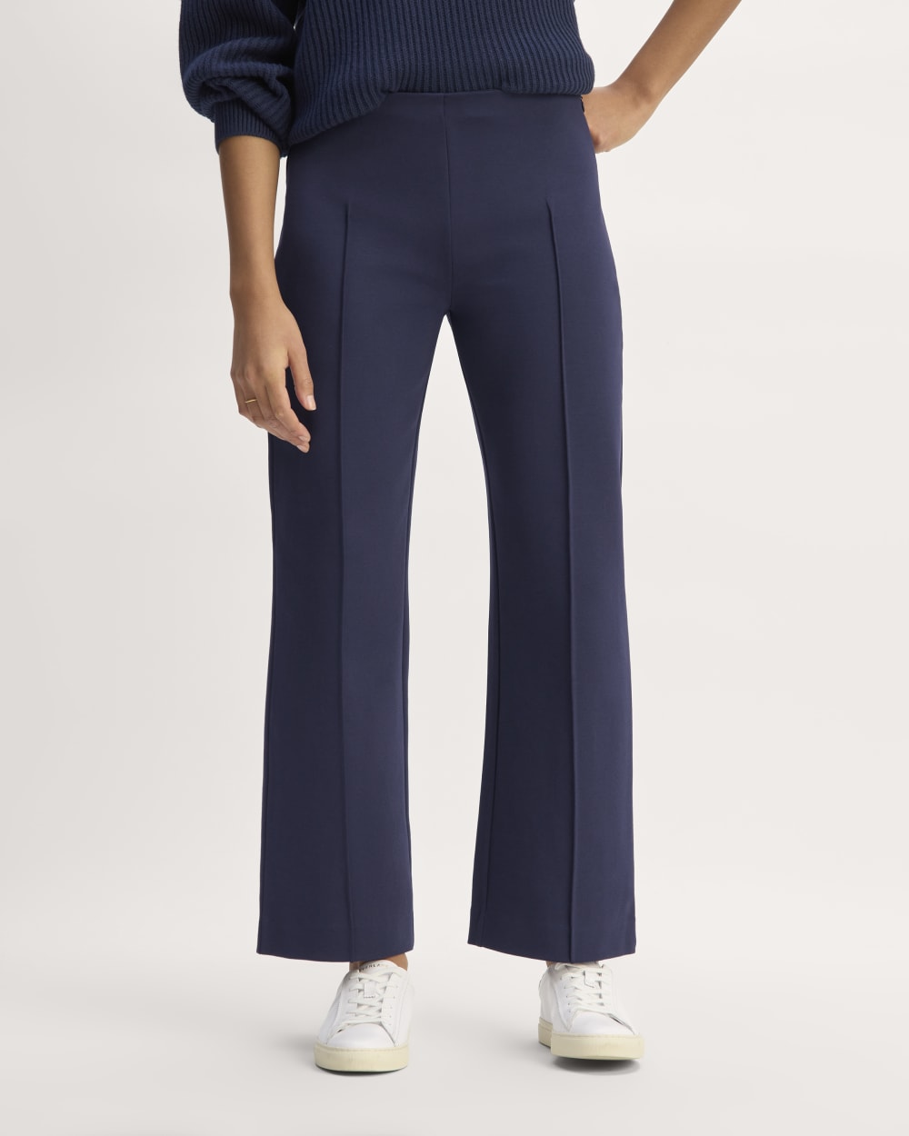 The Dream Trouser in Navy — detail view