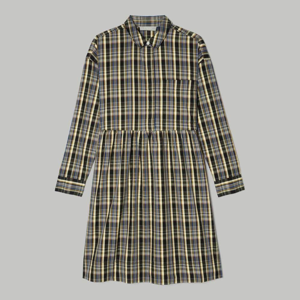 The Field Dress in Multi Plaid — alternate view