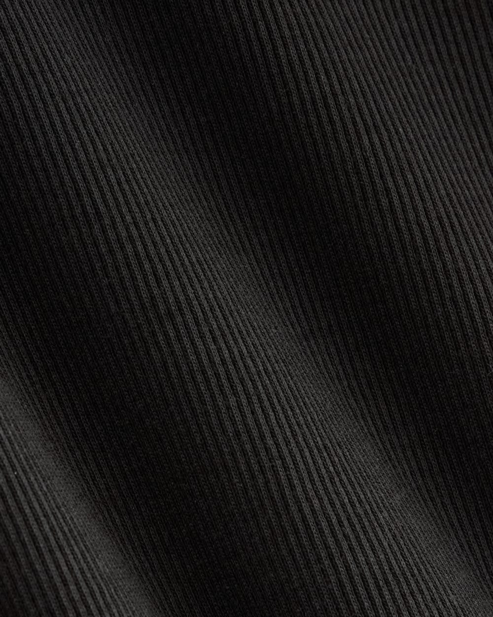 The Luxe Rib Long-Sleeve Crew in Black — detail view