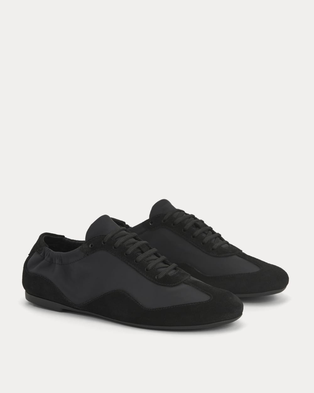 Ballet Sneaker in Black Suede — detail view
