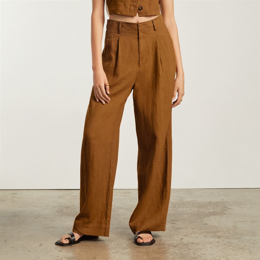 The Linen Way-High® Drape Pant in Tawny Brown — alternate view
