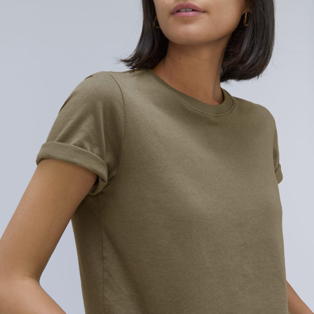 The Organic Cotton Crew Tee in Kambaba — detail view