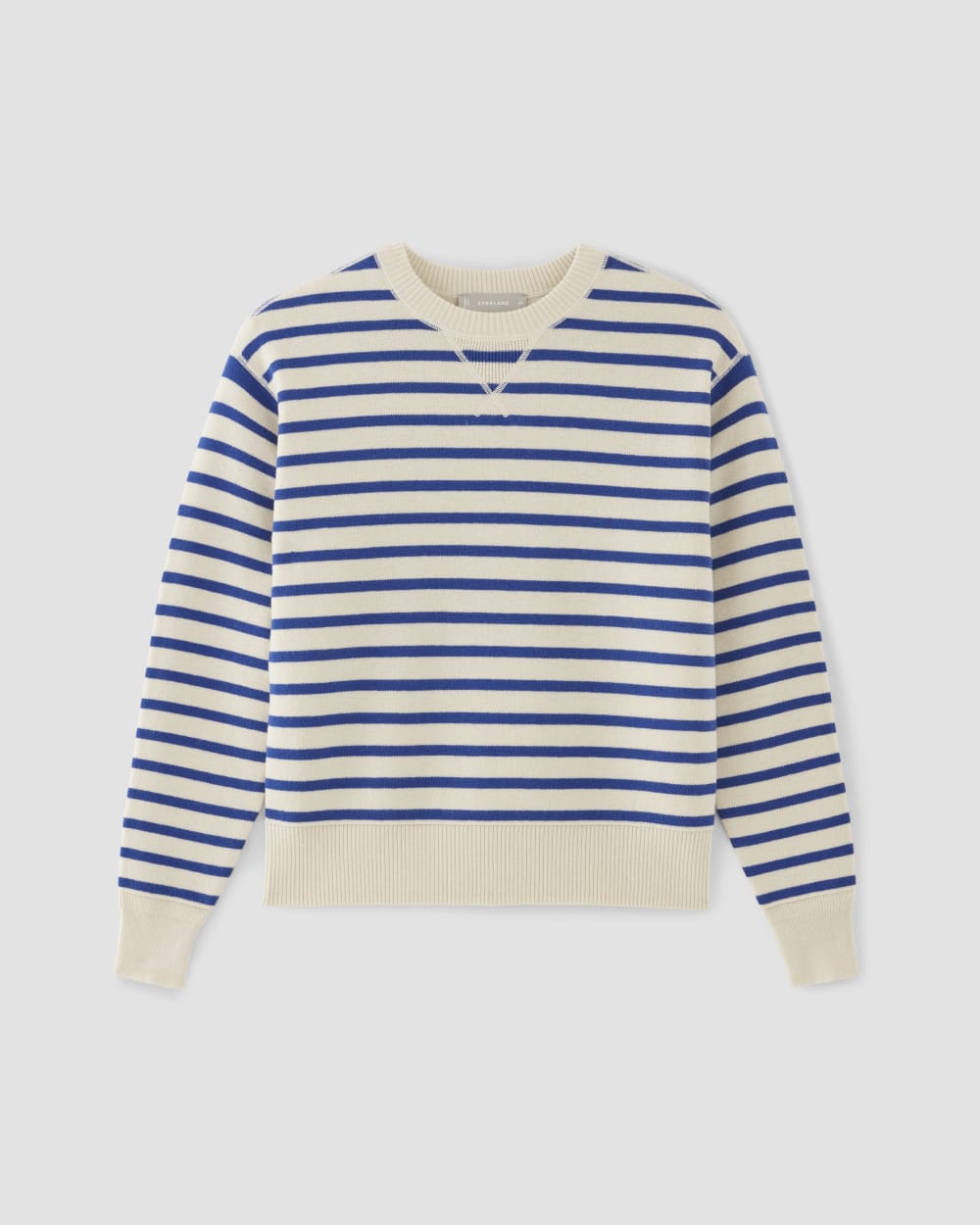 The Cotton-Merino Sweatshirt in Canvas / Lapis Blue — alternate view