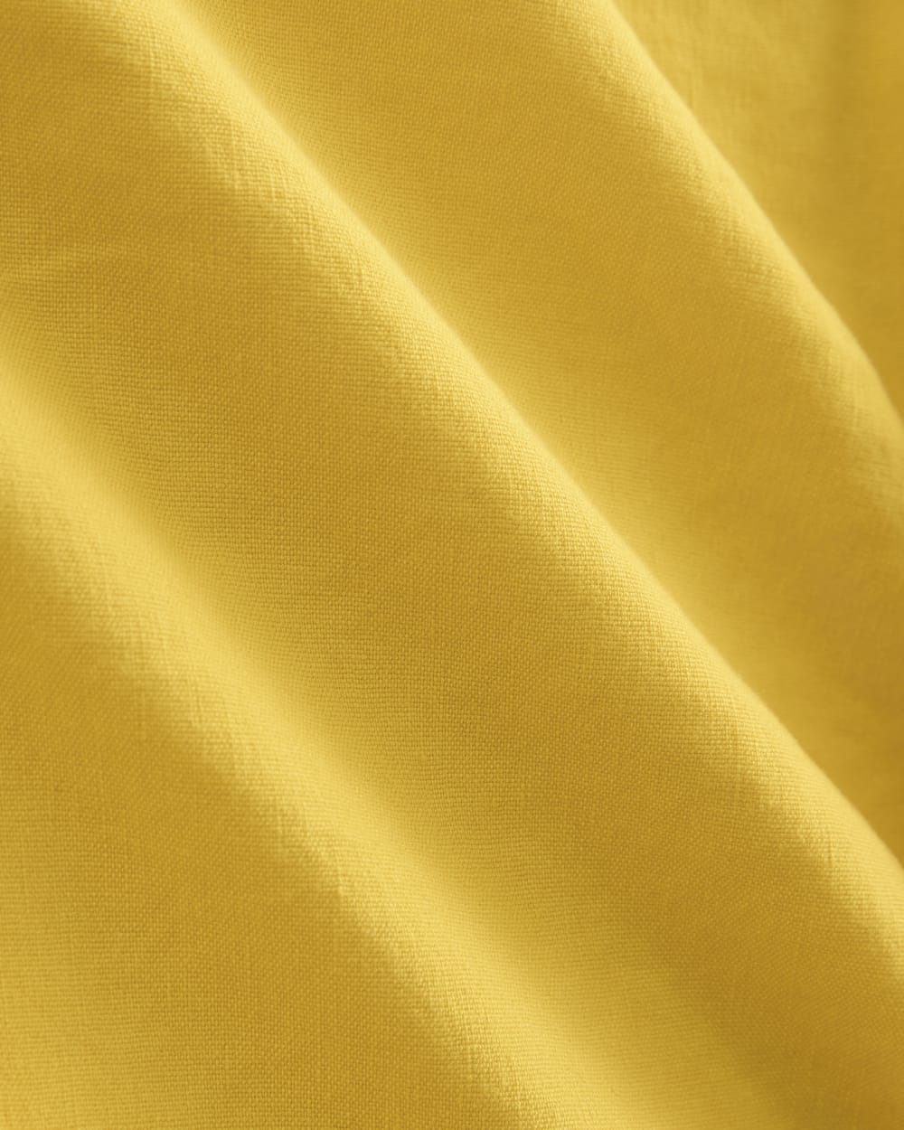 Tie-Neck Dress in Stretch Linen in Passion Fruit — detail view