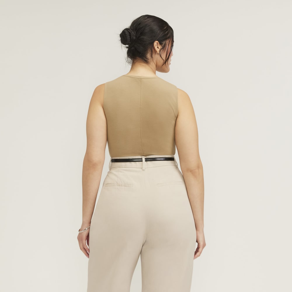 The Supima® Form Tank in Tiger's Eye — detail view