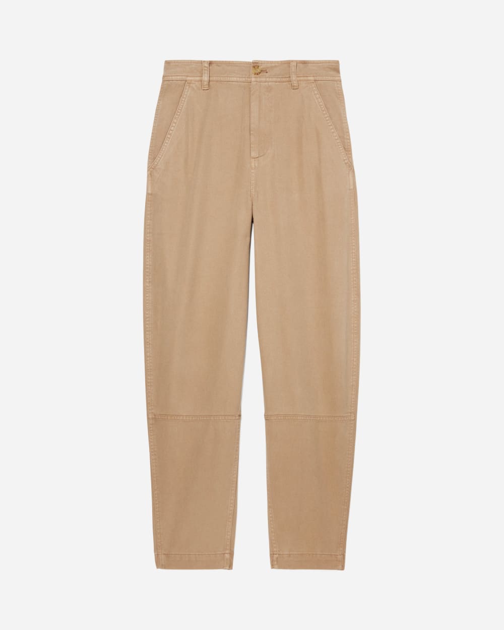 The Chino in Buttersoft in Dark Khaki — detail view