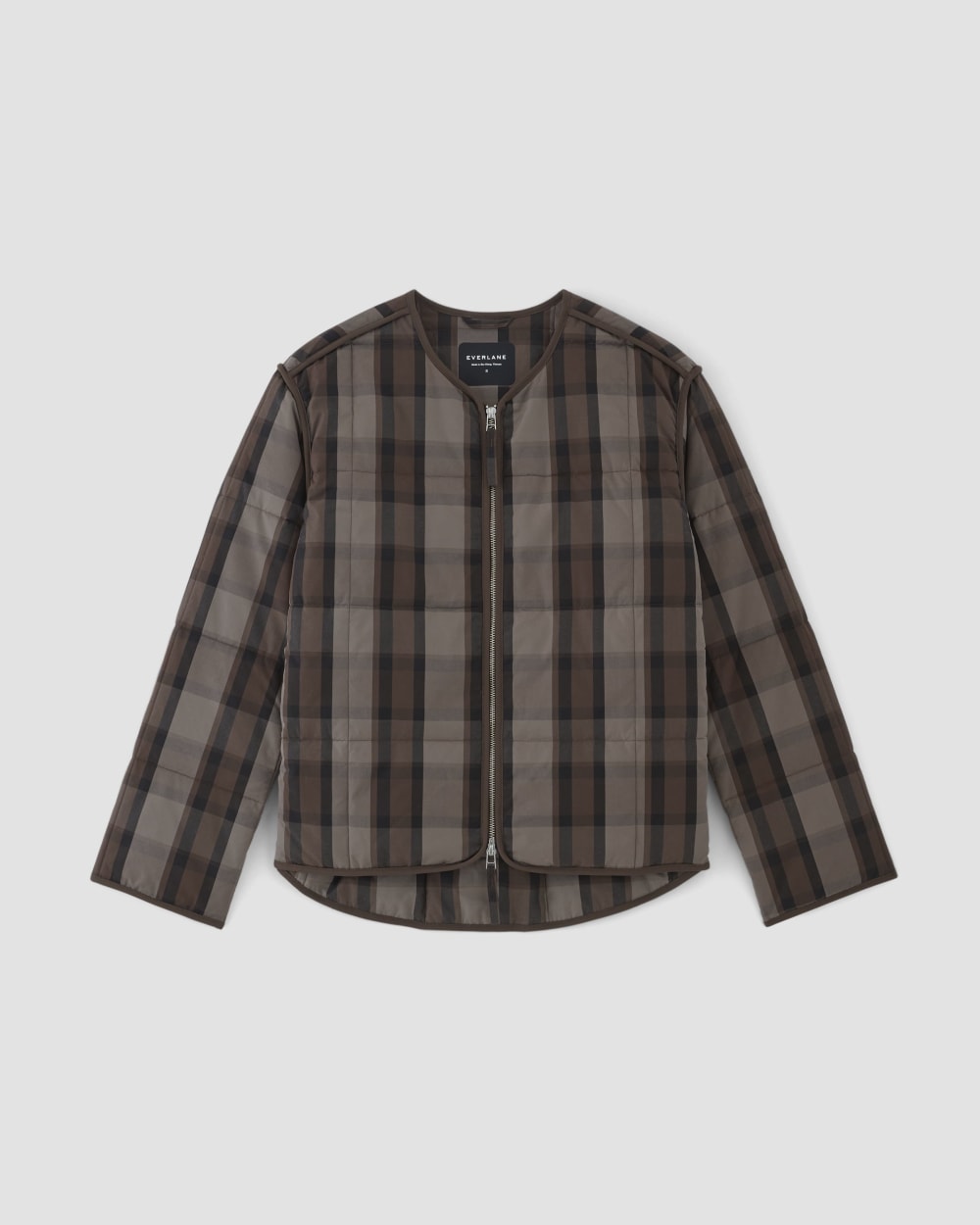 The Quilted Cotton Liner in Abalone / Black / Earth Brown — alternate view