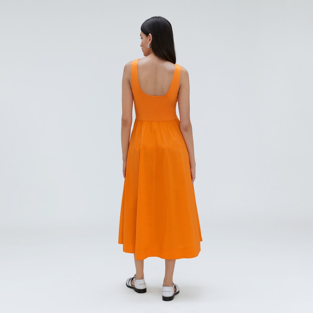 The Riviera Dress in Turmeric — detail view