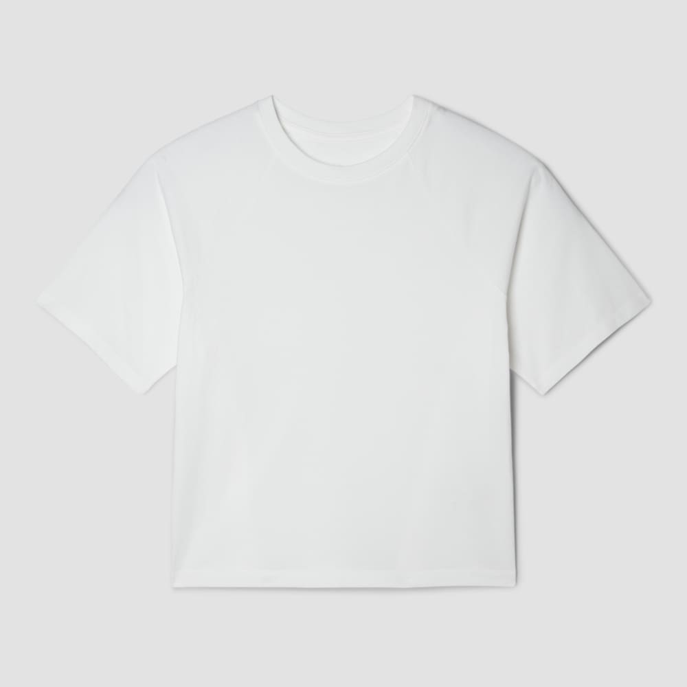 The Organic Cotton Raglan Tee in White — alternate view