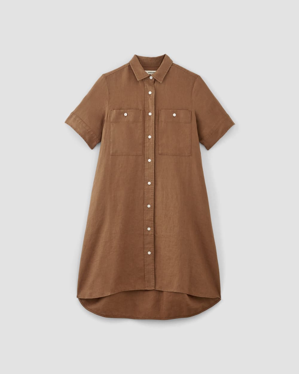 The Daytripper Dress in Linen in Carob Brown — alternate view