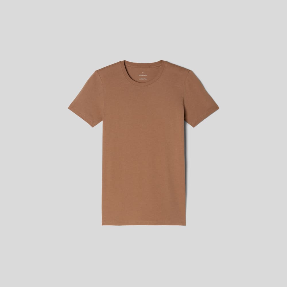 The Organic Cotton Crew Tee in Carob Brown — alternate view