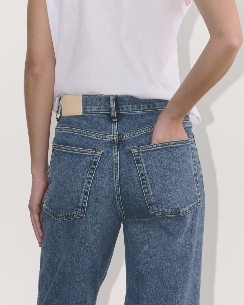 The Way-High® Jean in Medium Washed Blue — detail view