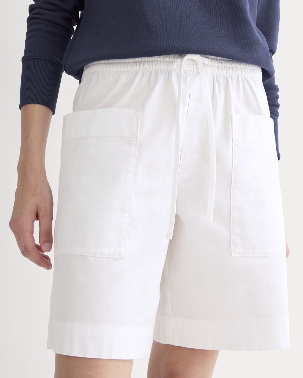 The Easy Cargo Short in White — detail view