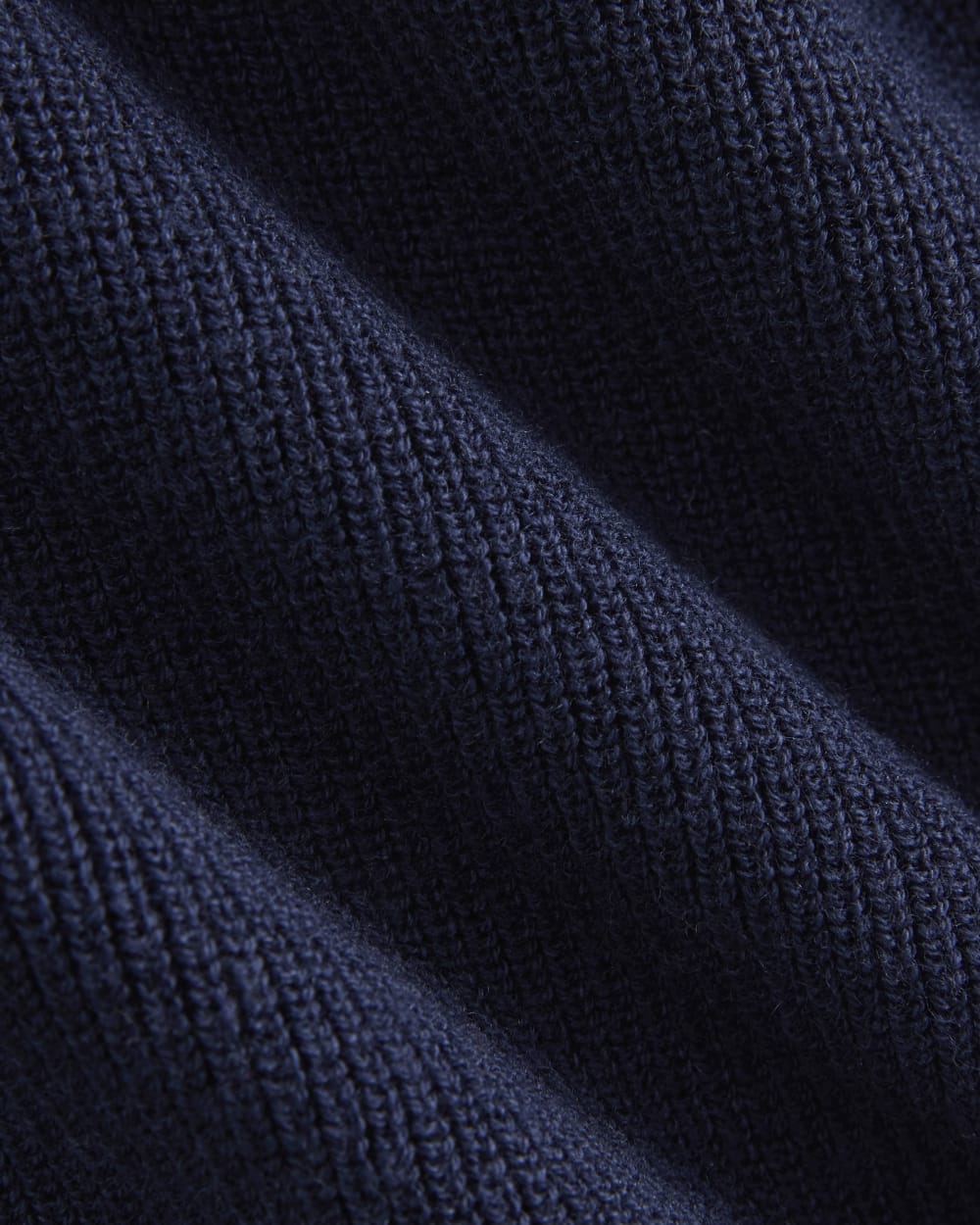Relaxed V-Neck Vest in Cotton Merino in Navy — detail view