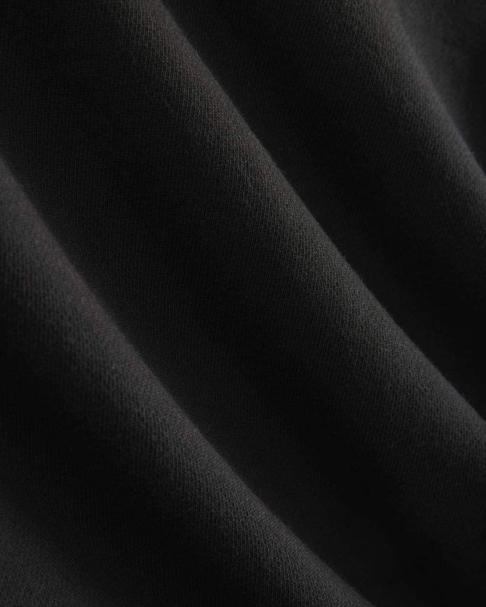 Lightweight Terry Bubble Sweatshirt in Black — detail view