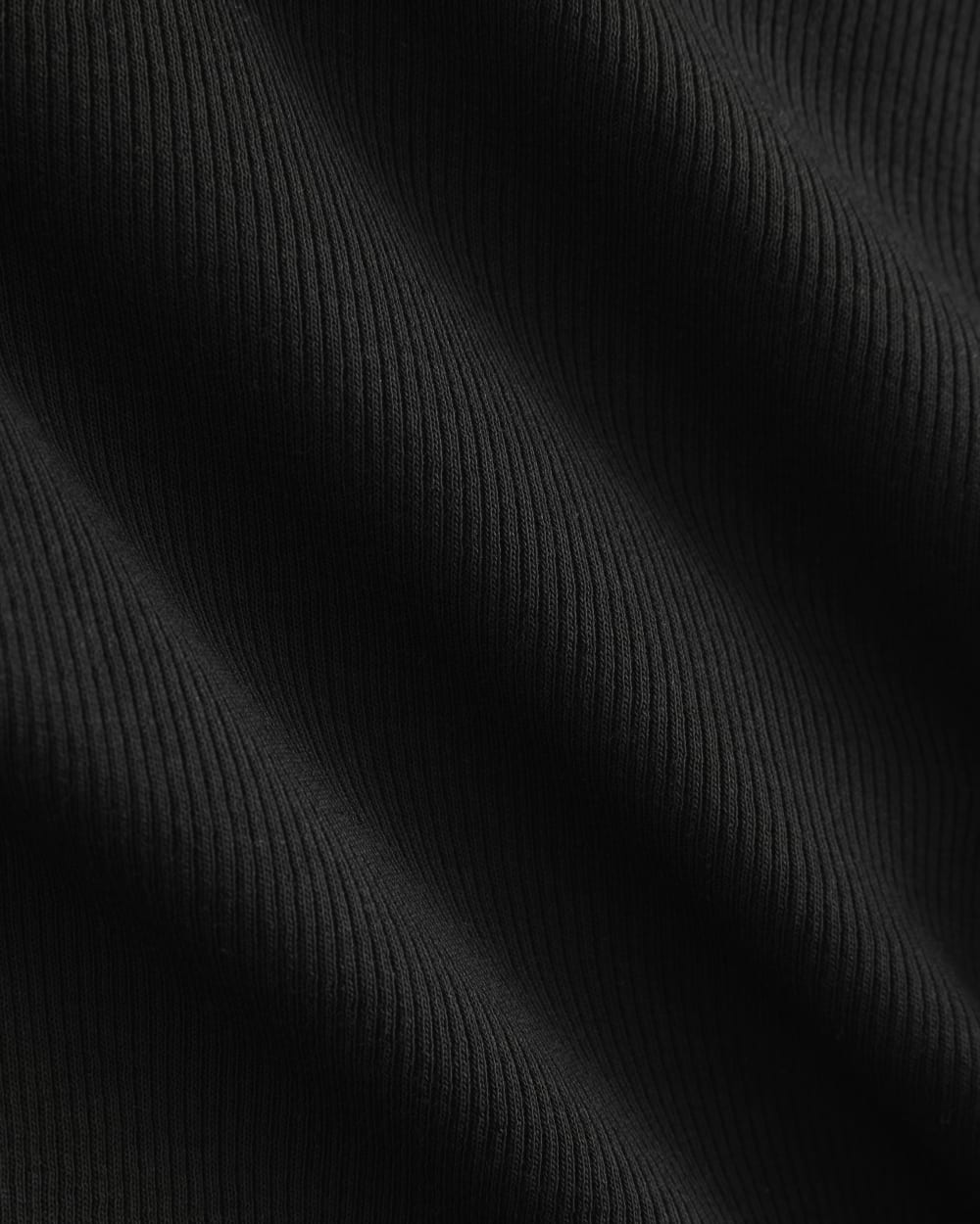 Luxe Rib Button-Up Top in Black — detail view