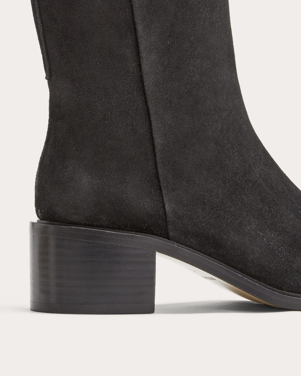 The City Boot in Black Suede — detail view