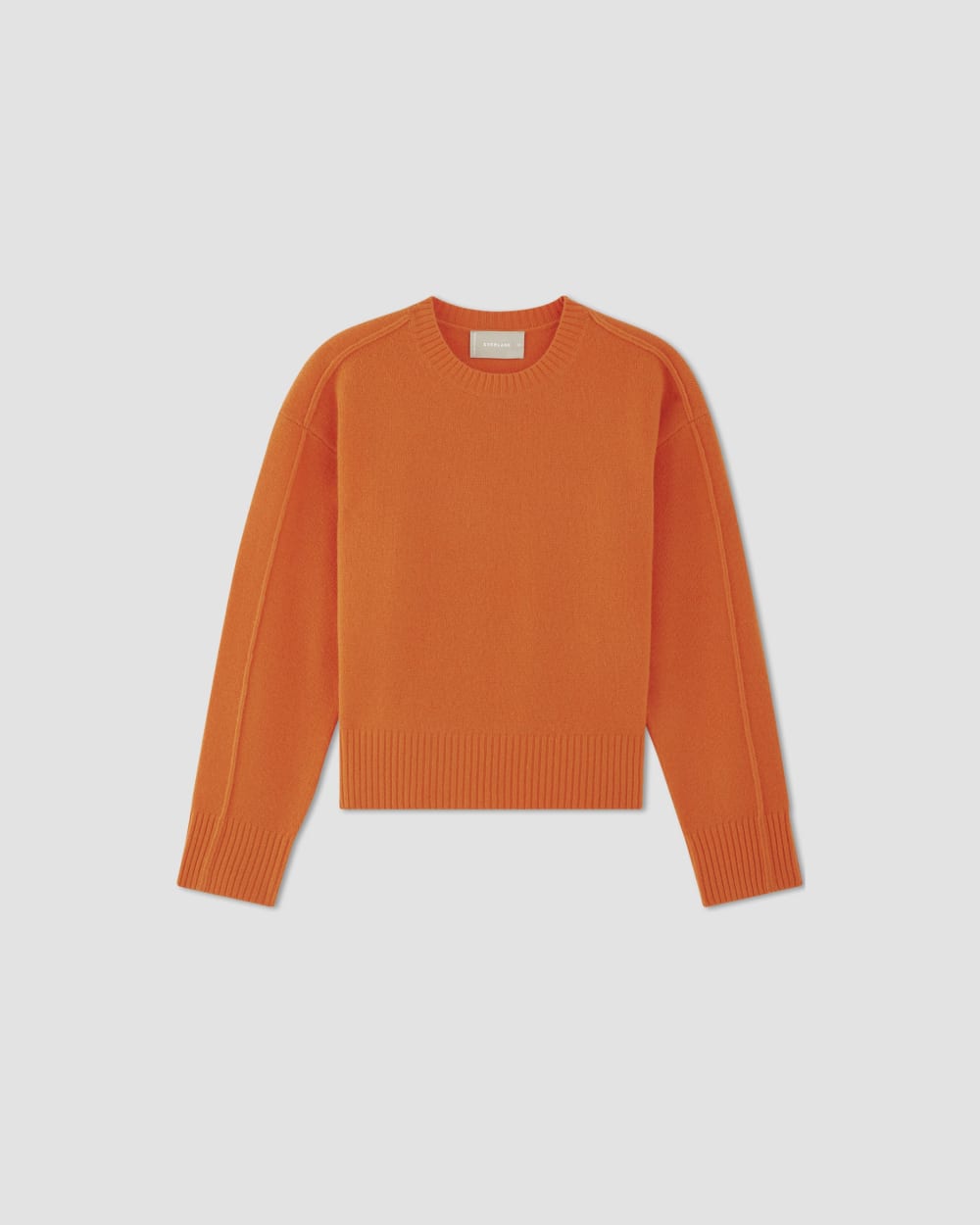 The Good Merino Wool Crewneck Sweater in Orange — alternate view