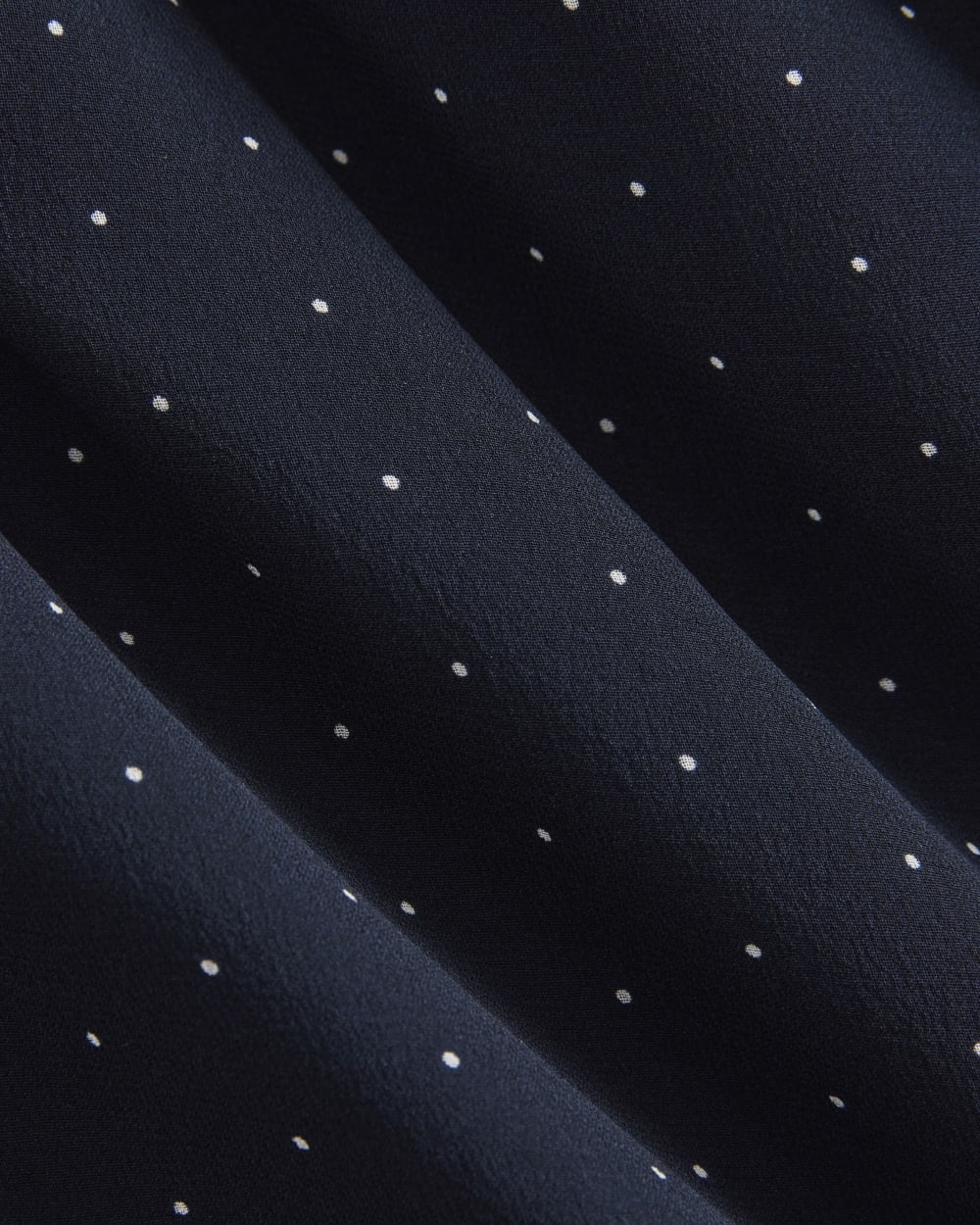 Scarf-Tie Mini Dress in Silk Georgette in Men's Navy/Birch — detail view