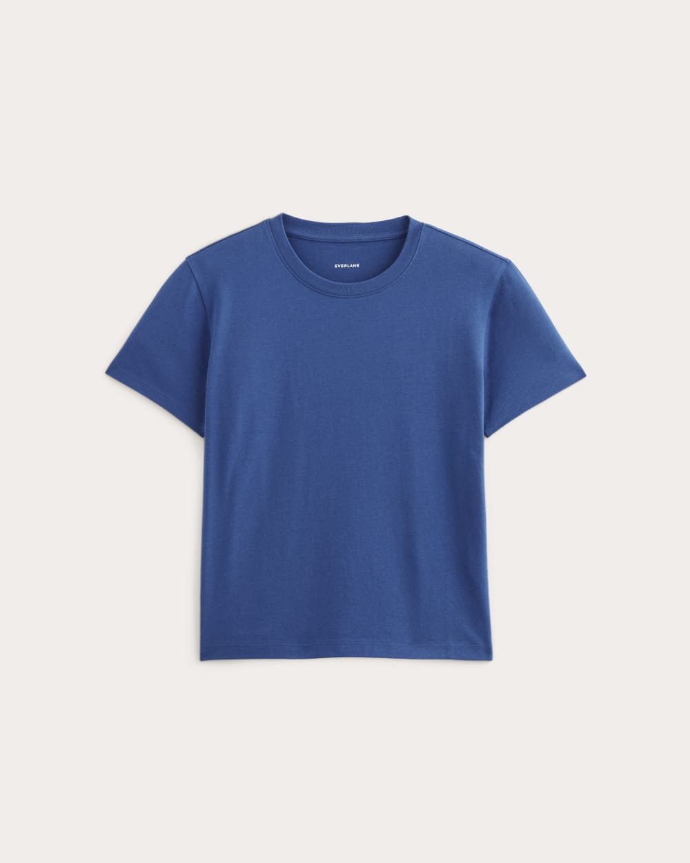The Box-Cut Tee in Essential Cotton in Bright Cobalt — alternate view