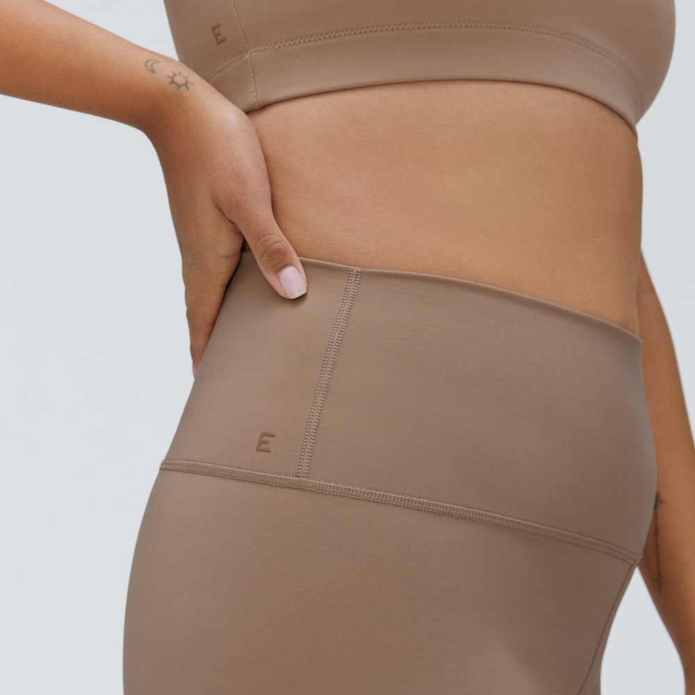 The Perform Bike Short in Cocoa — detail view