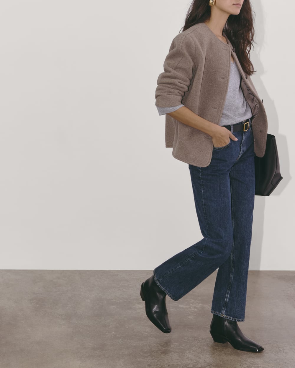 The Cheeky Straight Jean in Indigo — detail view
