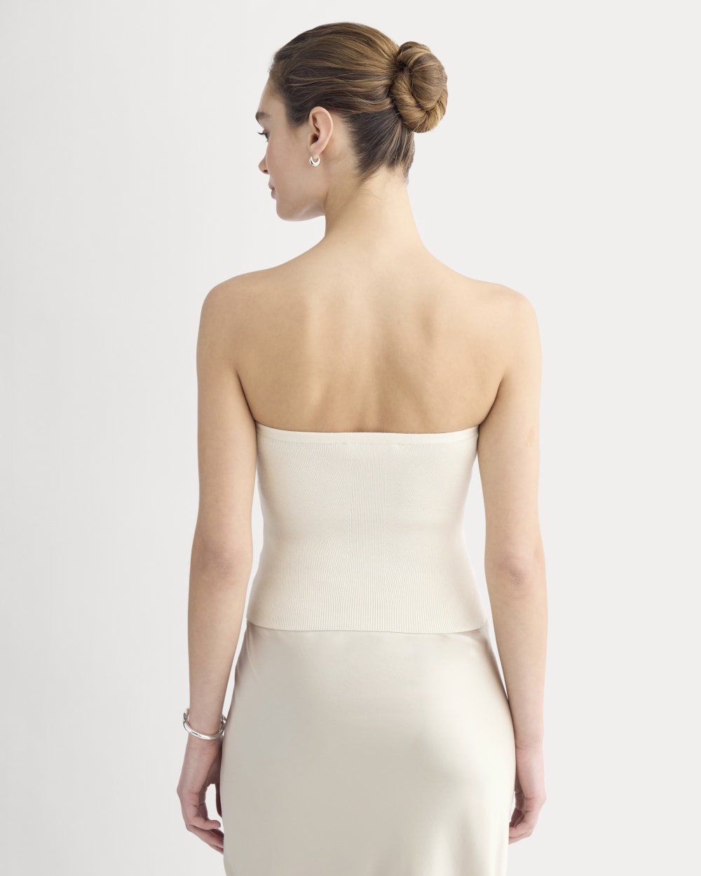 Knit Tube Top in Birch — detail view