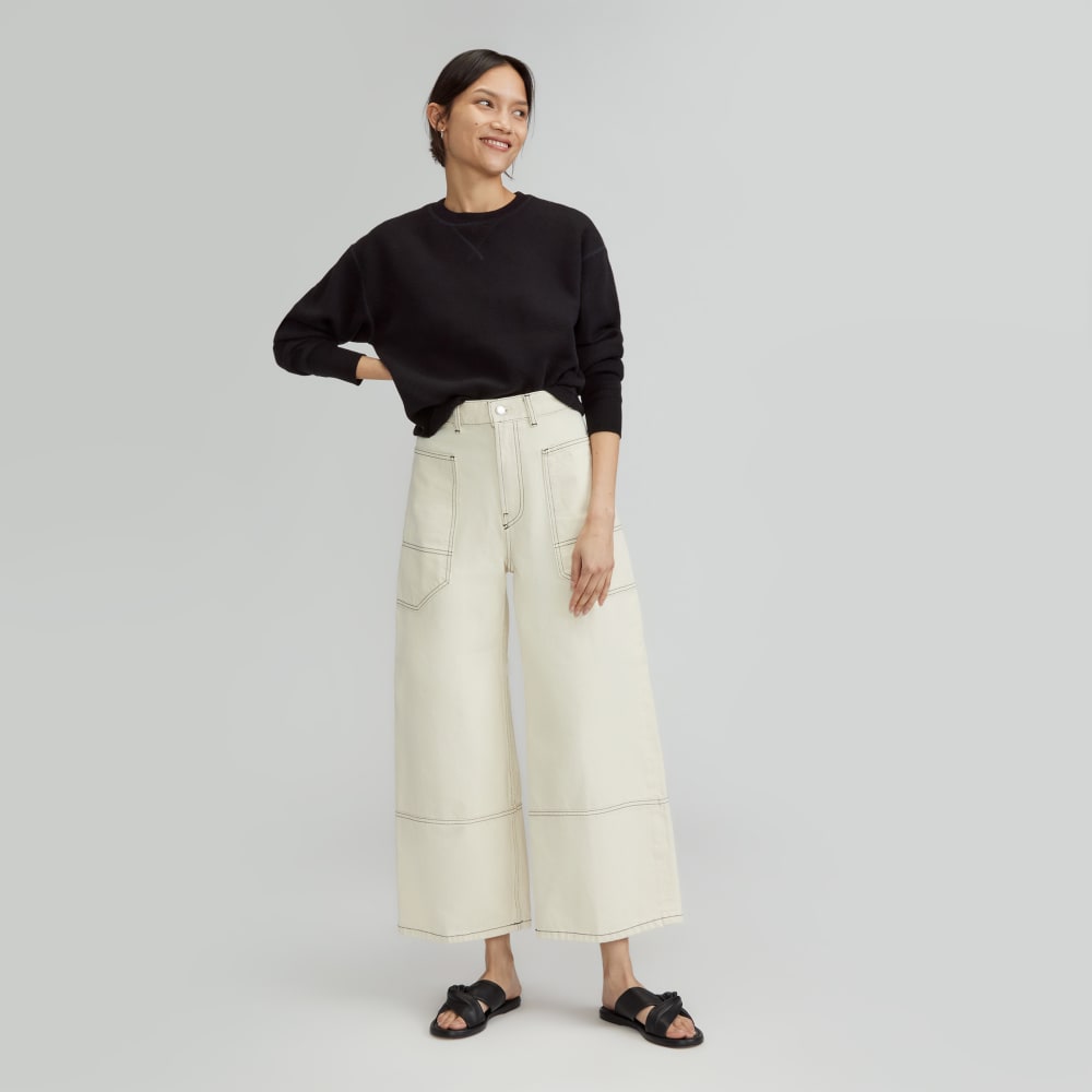 The Way-High® Gardener Cropped Jean in Ecru — front view