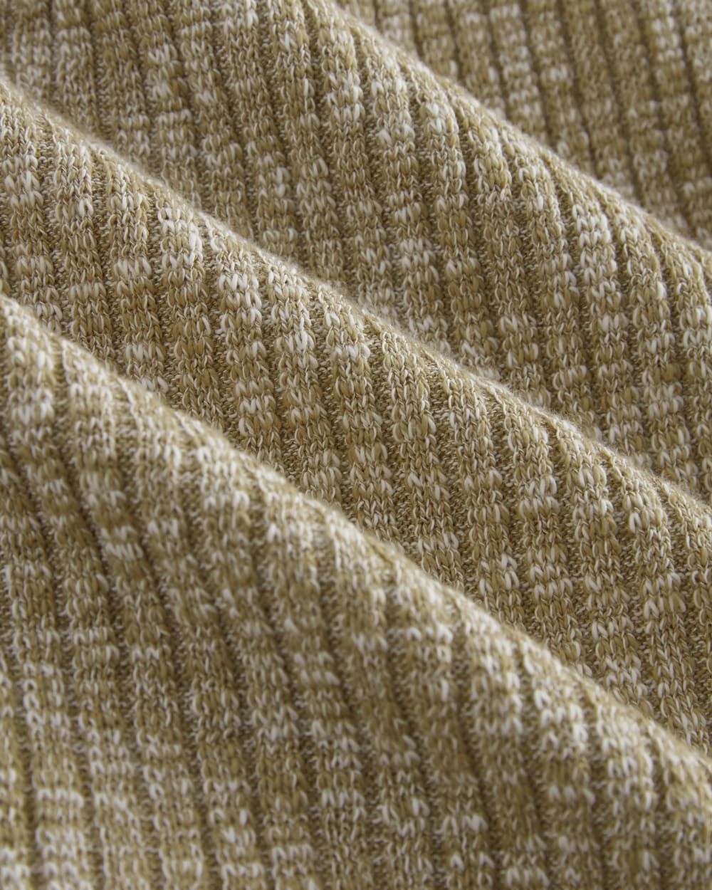 The Cozy Rib Long-Sleeve Tee in Cornstalk / Bone Twist — detail view