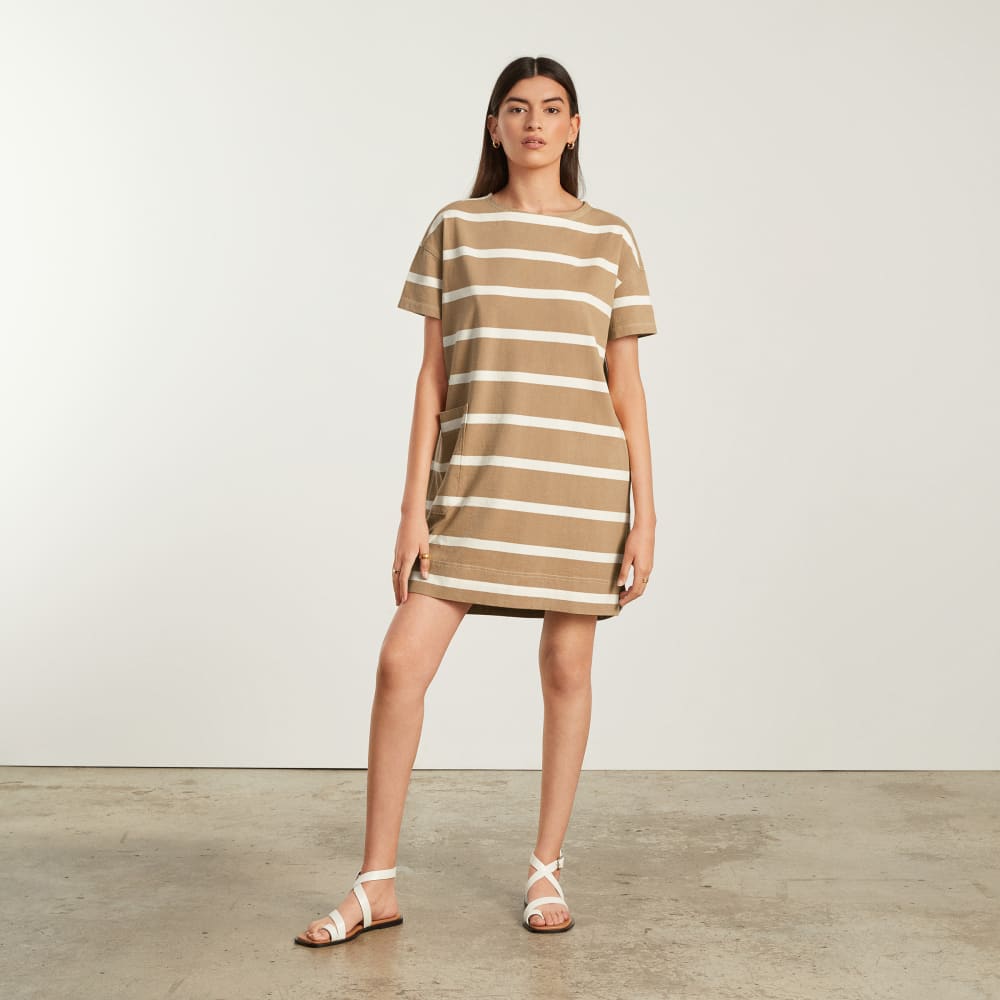 The Oversized Mariner Dress in Iced Coffee / Tan — alternate view